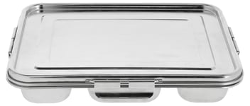 Clas Ohlson Bentobox matlåda i rostfritt stål, 5 fack