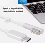 USB 3.1 Type-C to Magsafe1 L-Lip Power Cable Adapter Cord for Apple MacBook -UK