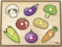 Viga Viga 44578 Pussel på en platta med handtag - grönsaker