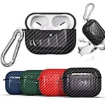 Case For Airpods Pro Carbon Fiber Earphone Rugged Shockproof Cas B Black