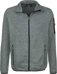 CMP Men's Knit Tech Polyester Knitted Fleece Jacket, mens, Fleece jacket, 3H60747N, Argento-Asphalt Lime Green, 60 (EU)