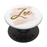 Cute Personalized Zoe Girls Name Trendy Pretty Script White PopSockets PopGrip: Swappable Grip for Phones & Tablets