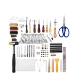 LAEMALLS 194PCS Leather Craft Tools, DIY Leather Sewing Tools, Hand Craft Leather Working Tool Set, Kit of Leather Supplies Accessories Tools#5