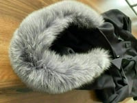 Saint Jacques Long Coat Blur Fox Fur Wool Cashmere Parka Jacket 42 XL