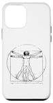 Coque pour iPhone 12 mini L'homme de Vitruve inspiré par Léonard de Vinci