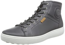 Ecco Homme Soft 7 Men's Sneakers Hautes, Gris (Dark Shadow01602), 45 EU