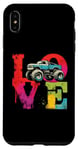 iPhone XS Max Love Monster Truck - Vintage Colorful Off Roader Truck Lover Case