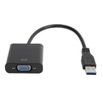 USB 3.0 till VGA Adapterkabel 1920x1080 Ljud- och Videokonverterare 5.0Gbps för Windows 7/8/10