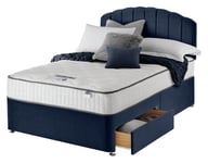 Silentnight Memory Kingsize 2 Drawer Divan Bed - Blue King Size