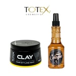 Totex Clay Wax 150 ml + Totex No:4 Brown Barber Cologne 1 Million Scene Spray