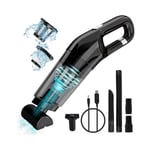 1X(Rechargeable Small Car Vacuum ABS Black with 120W High M2G8)8810