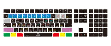 MMDW Logic pro X Shortcuts Extended Layout Silicone Keyboard Protective Cover Skin Compatible with iMac Magic Keyboard with Numeric Keypad MQ052LL/A (A1843) US/EU Layout Ultra Thin Protector Skin