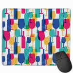 Wine Glass Funny Mouse Pad Rubber Rectangle Mouse Pad Gaming Mouse Pad Computer Mouse Pad Color Mouse Pad