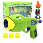 YUNDING Pea Shooter Toys 2pcs/set New Plants Vs. Zombie Toys Moving Doll Model Toys Pea Shooter Corn Cannon Plant Air Cannon Eva Soft Bullet Gun