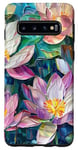Galaxy S10 Lotus Flowers Oil Painting style Art Design Case