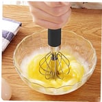 Amoyer Semi-automatic Mixer Egg Beater Manual Self Turning Stainless Steel Whisk Hand Blender Egg Cream Stirring Kitchen Tools