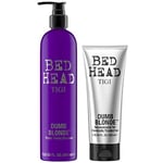 TIGI Bed Head Blonde Hair Care Set with Purple Shampoo and Blonde Conditioner