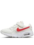 Nike Younger Kids Air Max Sc Trainers, White/Red, Size 13 Younger