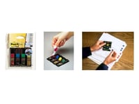 Post-It® Index Små Flaggor, 4 Assorterade Färger, 4 Block Och 35 Ark