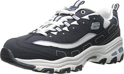 Skechers Women's D'lites?ábiggest Fan fashion sneakers, Navy and White, 3 UK
