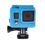 Mantona Silicone Protective Sleeve Set for GoPro Hero 4/3+ - Black/Blue