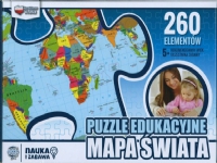 Zachem pedagogiskt pussel - Karta över världen