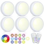 LED-strålkastare 6 st med 2 fjärrkontroller RGB-design många färger white