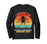 Survived 2024 Cicada Invasion Insect Bug Infestation Cicadas Long Sleeve T-Shirt