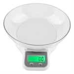 Tarente WH-B21LW Kitchen Food Scale Digital Cooking Multifunction Weight Scale with Bowl (White)