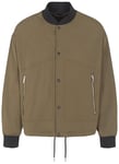 Armani Exchange Men's Button Closure, Long Sleeves, Front Pockets, Ribbed Neck Shell Jacket, Crocodile, XXL