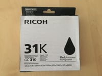 Genuine Ricoh 31 Ink - GC 31K BLACK / AFICIO GX E7700N E5550N (INC VAT) BOXED