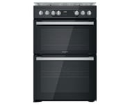 Hotpoint HDM67G9C2CSB Black Freestanding 60cm Dual Fuel Double Cooker