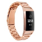 Fitbit Charge 3 / 4 - Butterfly armband i Rostfritt stål Guld