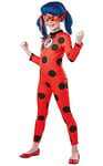 RUBIES - Déguisement MIRACULOUS Officiel Ladybug pour Enfants - Costume d'Héroïne Tikki Lady Bug - Costume avec Masque- Pour Carnaval, Halloween ou Cadeau de Noël - 5-6ans 110-116cm