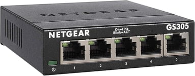 (Gs305) Switch Ethernet 5 Ports Rj45 Métal Gigabit(10/100/1000),Switch Rj45, Plug-And-Play, Silencieux Sans Ventilateur , Positionnement Sur Un Bureau Ou Au Mur[X08]