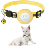 Airtag Skal Silikon Cat Collar med Breakaway Bell - Gul - TheMobileStore AirTag-Tillbehör