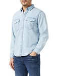 Levi's Men's Relaxed Fit Western Shirt Blue Icy (Blue) XS