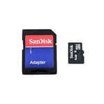 Carte Micro SD Sandisk 4 Go avec adaptateur - Noir