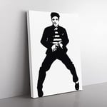 Elvis Presley The Jailhouse Rock No.2 Modern Canvas Wall Art Print Ready to Hang, Framed Picture for Living Room Bedroom Home Office Décor, 60x40 cm (24x16 Inch)