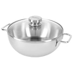 DEMEYERE Deep frying pan with 2 handles and lid DEMEYERE Apollo 7 24 cm 40850-766-0
