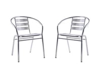 Non communiqué Lot de 2 chaises jardin en aluminium - MONTMARTRE