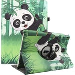 New iPad 9th/ 8th/ 7th Generation Case (10.2 inch) - 360 Degree Rotating Stand Smart Protective Cover, with Auto Sleep Wake Feature for Apple iPad 10.2 Inch 2021/2020/2019 (Panda)