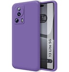 Tumundosmartphone Silicone Liquid Ultra Soft Case for Xiaomi 13 Lite 5G Purple