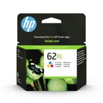 HP C2P07AE 62XL High Yield Original Ink Cartridge, Tri-color, Pack of 1 (package