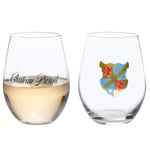 Star Trek: Picard Chateau Picard Stemless Wine Glasses, Set of 2 - From the CBS Television Show -17 oz
