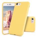 Imikoko iPhone 7 Case Silicone, iPhone 8 Case Yellow, iPhone SE 2022 Case Rubber Liquid Silicone Gel Cushion Shockproof Bumper Cover for iPhone SE 2022/7/8 4.7 Inch- Yellow