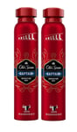 2x Old Spice XL CAPTAIN Deodorant Body Spray 250ml, 0% Aluminium Salts