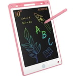 ACROPAQ Tablette d'écriture et Dessin - Tablette LCD Rose, 10 Pouces - Tablesse Graphique Enfant électronique Portable avec écran Couleur Enfants Tout âge