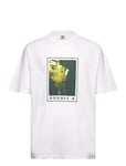 DOUBLE A BY W.W. Asa Spray Paint T-Shirt Vit