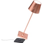 Poldina Pro Lampe de Table, Lampe Portable Rechareable, IP65, Cuivre, 38 cm - Zafferano